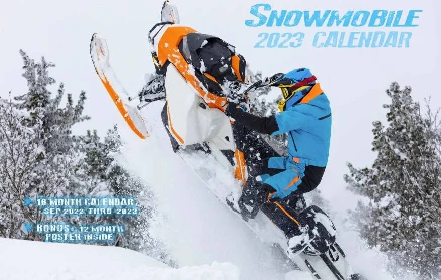 Moto365 2023 Snowmobile Deluxe Wall Calendar