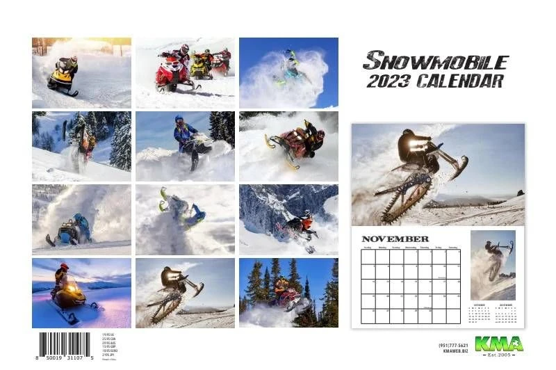 Moto365 2023 Snowmobile Deluxe Wall Calendar - Image 3