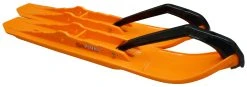 Pair Of Orange C&A Pro XCS 6-3/4" Snowmobile Skis W/Black C&A Loops