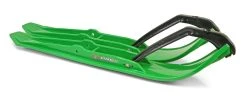 Pair Of Green C&A Pro [XPT] 6-1/4" Snowmobile Skis W/Black C&A Loops