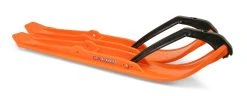 Pair Of Orange C&A Pro [XPT] 6-1/4" Snowmobile Skis W/Black C&A Loops