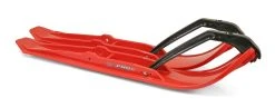 Pair Of Red C&A Pro [XPT] 6-1/4" Snowmobile Skis W/Black C&A Loops