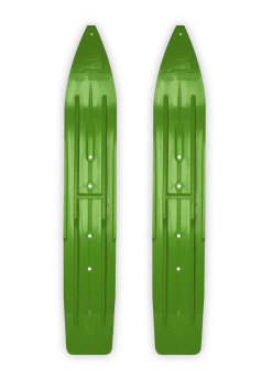 Pair Of Green Slydog Hell Hound 7-1/4" Snowmobile Skis