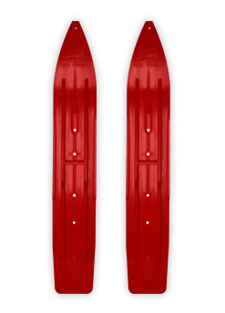 Pair Of Red Slydog Hell Hound 7-1/4" Snowmobile Skis