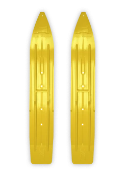 Pair Of Yellow Slydog Hell Hound 7-1/4" Snowmobile Skis