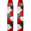 Pair Of Red/Black/White Urban Camo Slydog Hell Hound 7-1/4" Snowmobile Skis