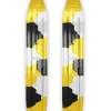Pair Of Yellow/White/Black Urban Camo Slydog Hell Hound 7-1/4" Snowmobile Skis