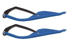 Pair Of Blue C&A Pro MINI Snowmobile Skis W/Black C&A Pro Loops