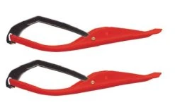 Pair Of Red C&A Pro MINI Snowmobile Skis W/Black C&A Pro Loops
