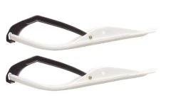 Pair Of White C&A Pro MINI Snowmobile Skis W/Black C&A Pro Loops