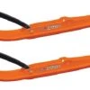 Pair Of Orange C&A Pro MTX 8" Snowmobile Mountain/Trail Skis W/Black C&A Loops