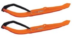 Pair Of Orange C&A Pro MTX 8" Snowmobile Mountain/Trail Skis W/Black C&A Loops