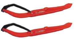 Pair Of Red C&A Pro MTX 8" Snowmobile Mountain/Trail Skis W/Black C&A Loops