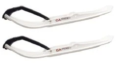 Pair Of White C&A Pro MTX 8" Snowmobile Mountain/Trail Skis W/Black C&A Loops