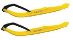 Pair Of Yellow C&A Pro MTX 8" Snowmobile Mountain/Trail Skis W/Black C&A Loops
