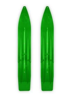 Pair Of Green Slydog Powder Hound 7" Snowmobile Skis