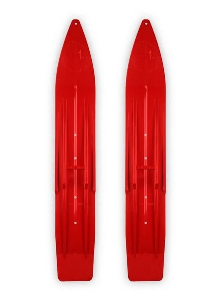 Pair Of Red Slydog Powder Hound 7" Snowmobile Skis