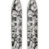 Pair Of Black/White Multi Color Swirl Slydog Powder Hound 8" Snowmobile Skis