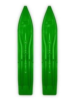 Pair Of Green Slydog Powder Hound 8" Snowmobile Skis