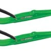 Pair Of Green C&A Pro RAZOR 6" Snowmobile Skis W/Black C&A Loops