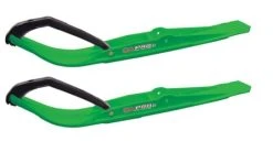 Pair Of Green C&A Pro RAZOR 6" Snowmobile Skis W/Black C&A Loops