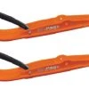 Pair Of Orange C&A Pro RAZOR 6" Snowmobile Skis W/Black C&A Loops