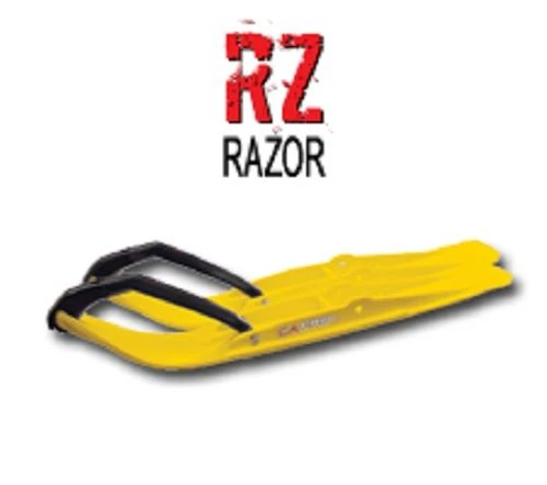 Pair Of White C&A Pro RAZOR 6" Snowmobile Skis W/Black C&A Loops - Image 2