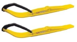 Pair Of Yellow C&A Pro RAZOR 6" Snowmobile Skis W/Black C&A Loops