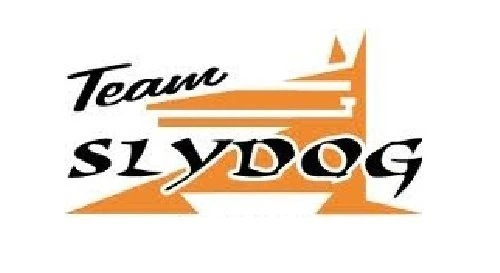 Pair Of Orange/Black/White Camo Slydog Trail 6" Snowmobile Skis W/ White Skull - Image 2