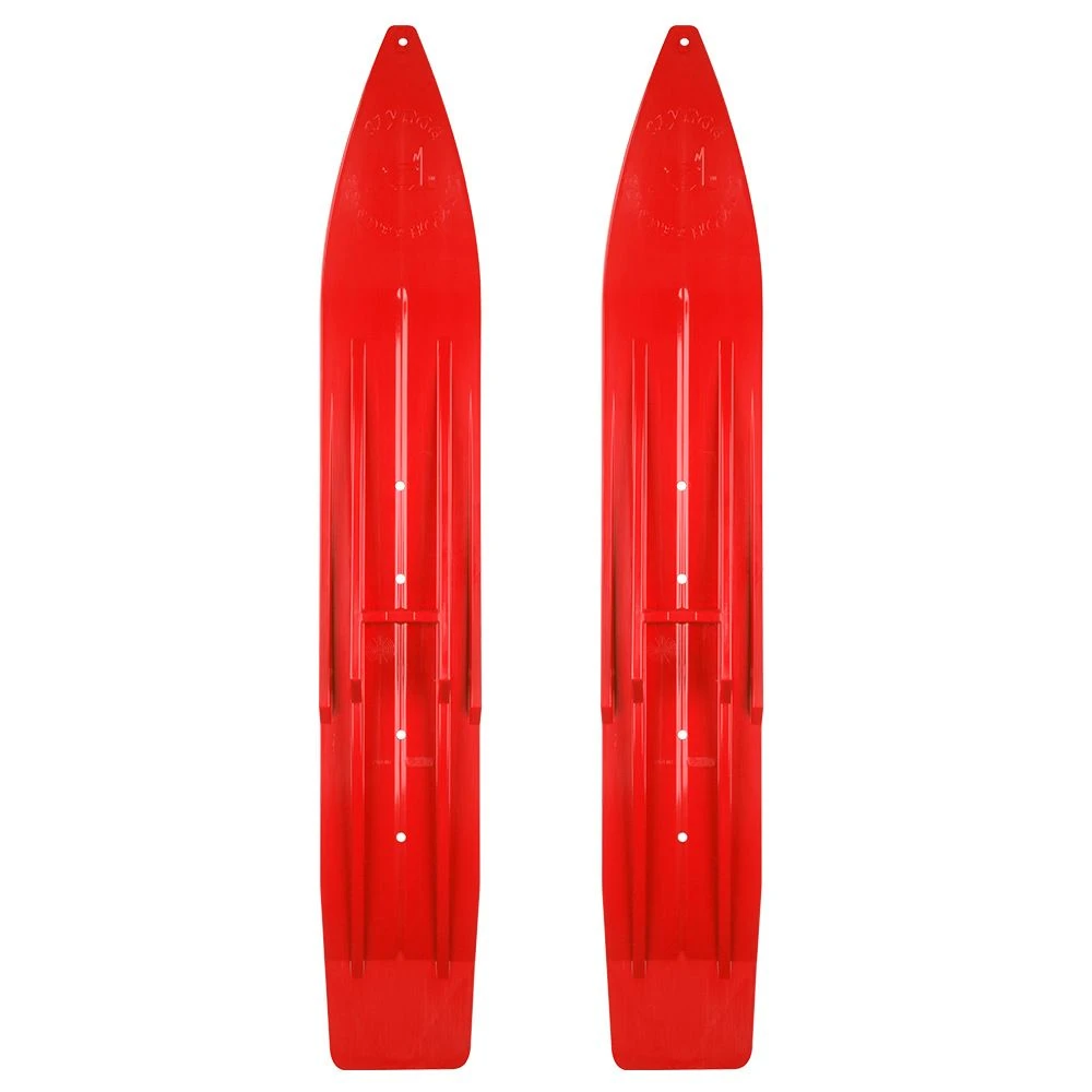 Pair Of Indy Red Slydog Powder Hound 7" Snowmobile Skis