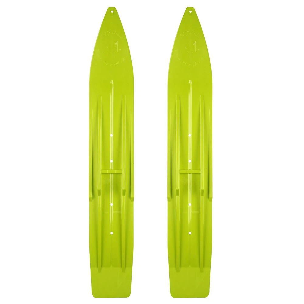 Pair Of Manta Green Slydog Powder Hound 7" Snowmobile Skis