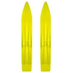 Pair Of Sunburst Yellow Slydog Powder Hound 7" Snowmobile Skis