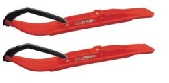 Pair Of Red C&A Pro XT 7-1/4" Snowmobile Skis W/Black C&A Loops