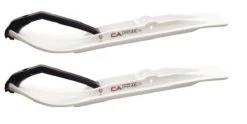 Pair Of White C&A Pro XT 7-1/4" Snowmobile Skis W/Black C&A Loops