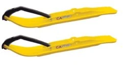 Pair Of Yellow C&A Pro XT 7-1/4" Snowmobile Skis W/Black C&A Loops